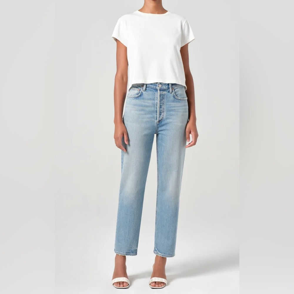 AGOLDE Black Straight-Leg Jeans – Worn Once, Like NEW! - Picture 8 of 10
